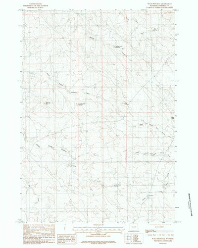 United States Geological Survey Wags Pinnacle, WY (1984, 24000-Scale) digital map