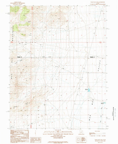 United States Geological Survey Wah Wah Cove, UT (1989, 24000-Scale) digital map