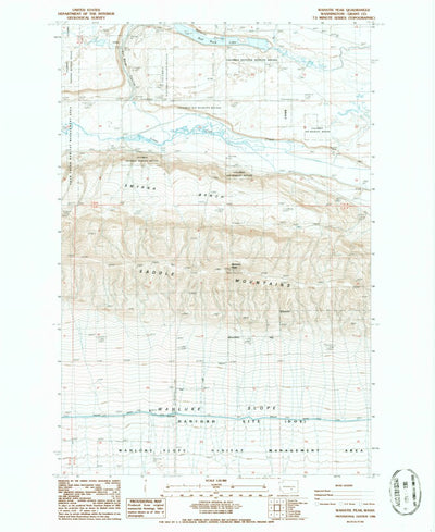 United States Geological Survey Wahatis Peak, WA (1986, 24000-Scale) digital map