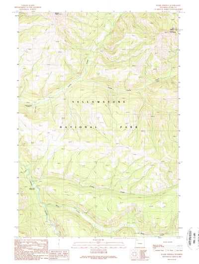 United States Geological Survey Wahb Springs, WY (1989, 24000-Scale) digital map