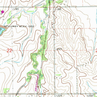 United States Geological Survey Wahoo East, NE (1969, 24000-Scale) digital map