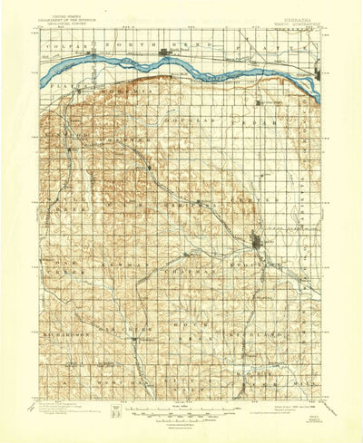 United States Geological Survey Wahoo, NE (1899, 125000-Scale) digital map