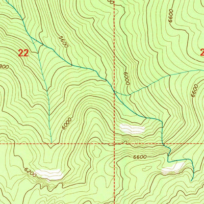 United States Geological Survey Wahoo Peak, ID (1995, 24000-Scale) digital map