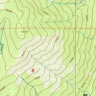 United States Geological Survey Wahoo Peak, ID (1995, 24000-Scale) digital map