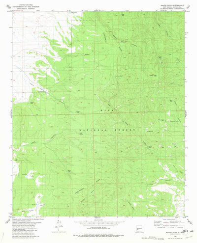 United States Geological Survey Wahoo Peak, NM (1981, 24000-Scale) digital map