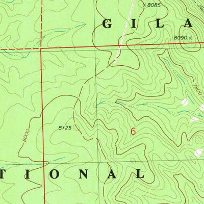 United States Geological Survey Wahoo Peak, NM (1981, 24000-Scale) digital map