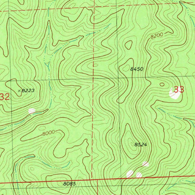 United States Geological Survey Wahoo Peak, NM (1981, 24000-Scale) digital map