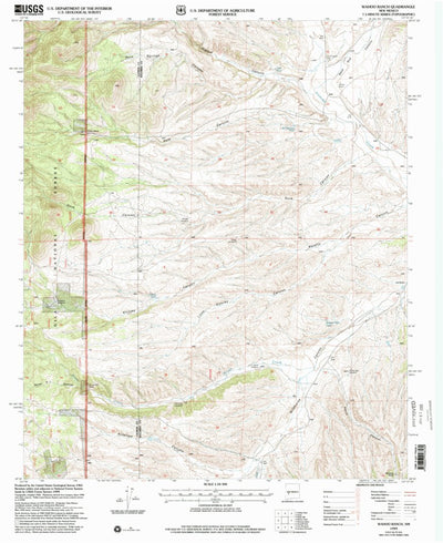 United States Geological Survey Wahoo Ranch, NM (1999, 24000-Scale) digital map