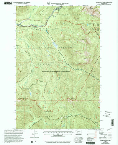 United States Geological Survey Wahpenayo Peak, WA (1998, 24000-Scale) digital map