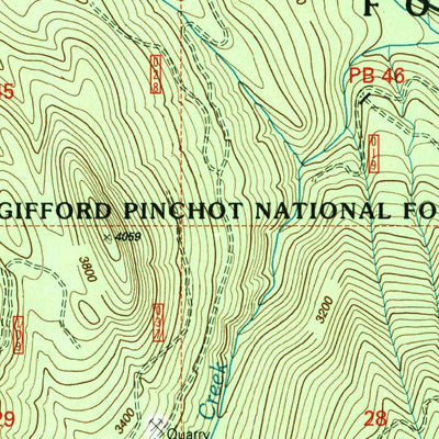 United States Geological Survey Wahpenayo Peak, WA (1998, 24000-Scale) digital map