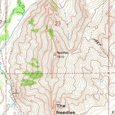 United States Geological Survey Wahsatch, UT-WY (1968, 24000-Scale) digital map