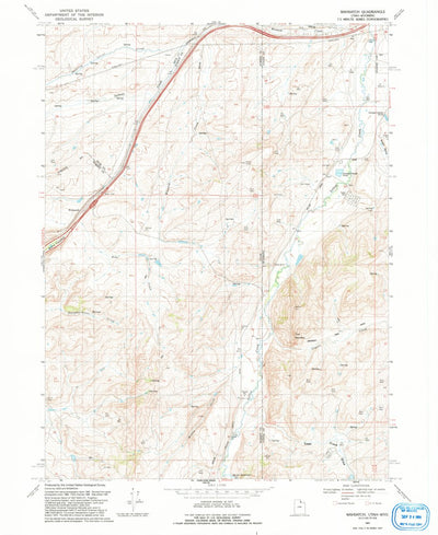 United States Geological Survey Wahsatch, UT-WY (1991, 24000-Scale) digital map