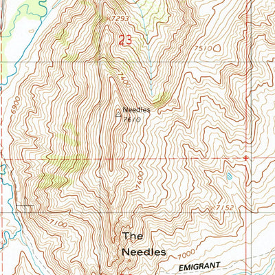United States Geological Survey Wahsatch, UT-WY (1991, 24000-Scale) digital map