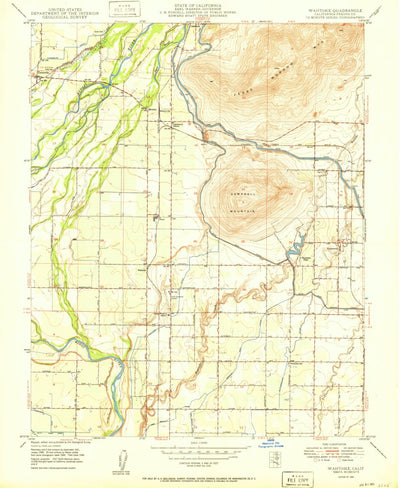 United States Geological Survey Wahtoke, CA (1950, 24000-Scale) digital map