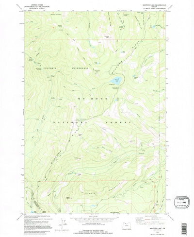 United States Geological Survey Wahtum Lake, OR (1979, 24000-Scale) digital map