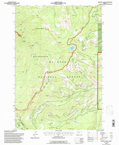 United States Geological Survey Wahtum Lake, OR (1994, 24000-Scale) digital map