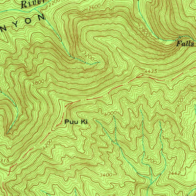 United States Geological Survey Waialeale, HI (1965, 24000-Scale) digital map