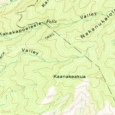 United States Geological Survey Waimea Canyon, HI (1965, 24000-Scale) digital map