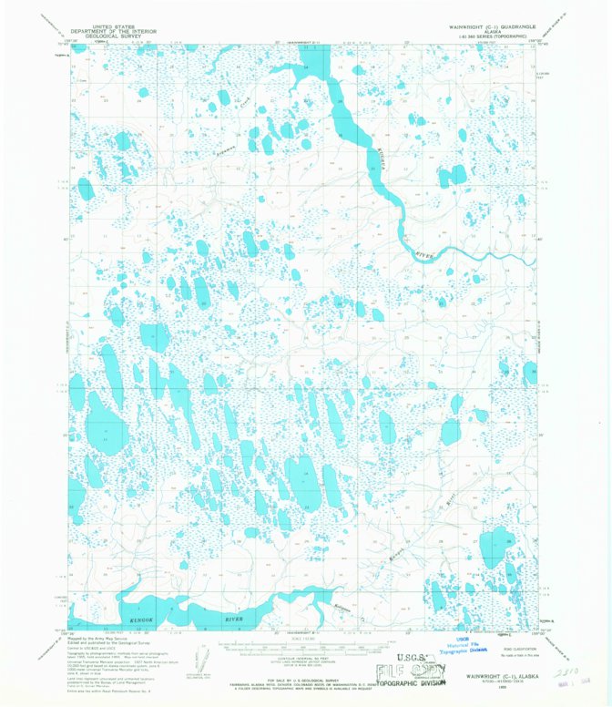 Wainwright C-1, AK (1955, 63360-Scale) Map by United States Geological ...