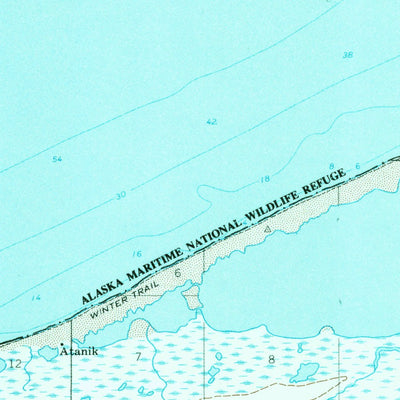 United States Geological Survey Wainwright D-1, AK (1955, 63360-Scale) digital map