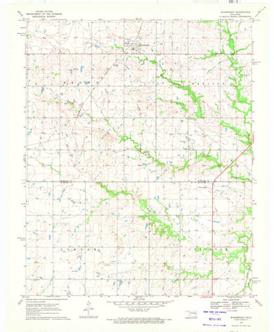 United States Geological Survey Wainwright, OK (1970, 24000-Scale) digital map