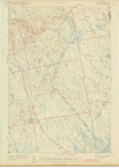 United States Geological Survey Waite, ME (1942, 62500-Scale) digital map