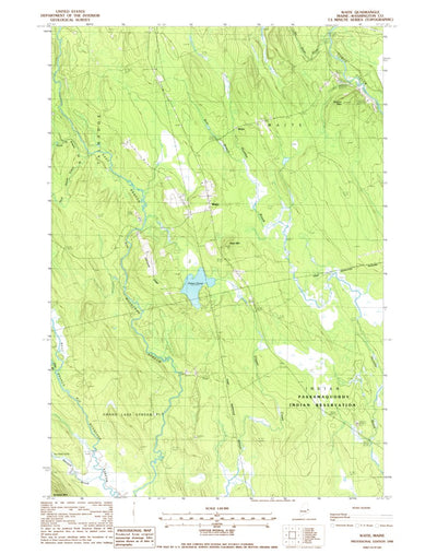 United States Geological Survey Waite, ME (1988, 24000-Scale) digital map