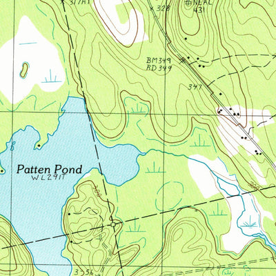 United States Geological Survey Waite, ME (1988, 24000-Scale) digital map