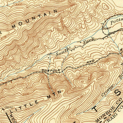 United States Geological Survey Waiteville, VA-WV (1944, 62500-Scale) digital map