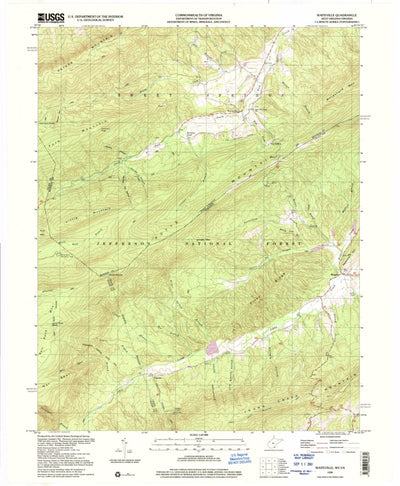 United States Geological Survey Waiteville, WV-VA (1998, 24000-Scale) digital map