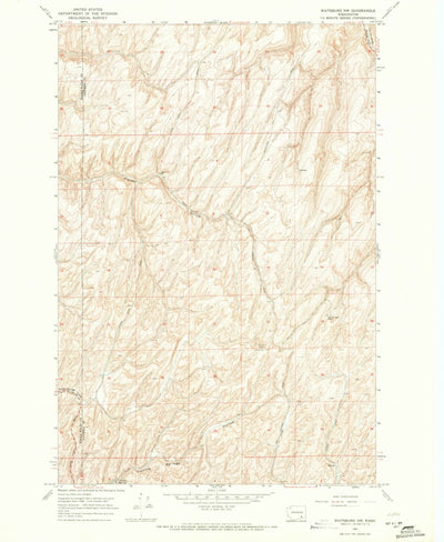 United States Geological Survey Waitsburg NW, WA (1967, 24000-Scale) digital map