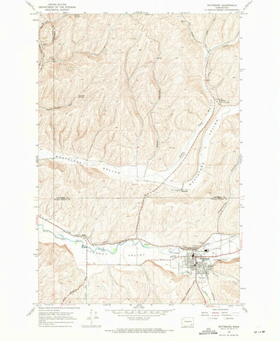 United States Geological Survey Waitsburg, WA (1967, 24000-Scale) digital map