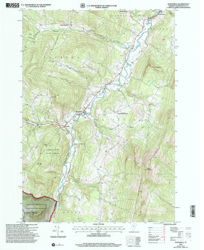 United States Geological Survey Waitsfield, VT (1997, 24000-Scale) digital map