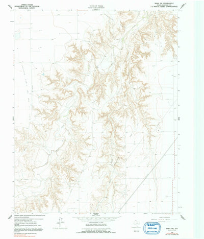 United States Geological Survey Waka SW, TX (1962, 24000-Scale) digital map