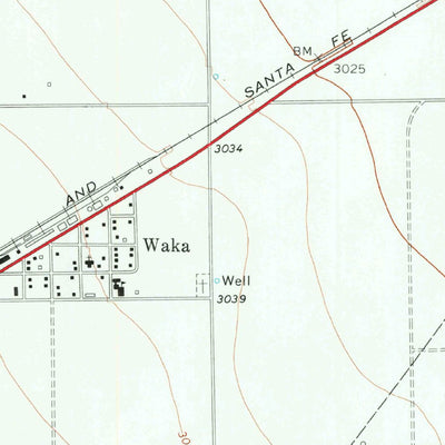 United States Geological Survey Waka, TX (1973, 24000-Scale) digital map