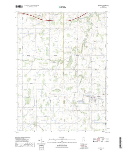 United States Geological Survey Wakarusa, IN (2022, 24000-Scale) digital map