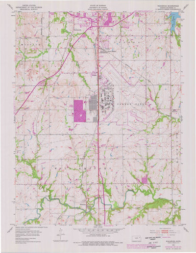 United States Geological Survey Wakarusa, KS (1955, 24000-Scale) digital map