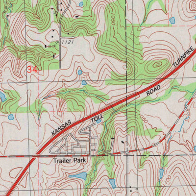 United States Geological Survey Wakarusa, KS (1983, 24000-Scale) digital map
