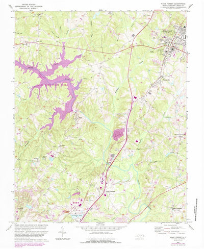 United States Geological Survey Wake Forest, NC (1967, 24000-Scale) digital map