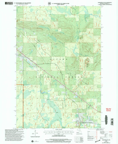 United States Geological Survey Wakefield NE, MI (1999, 24000-Scale) digital map