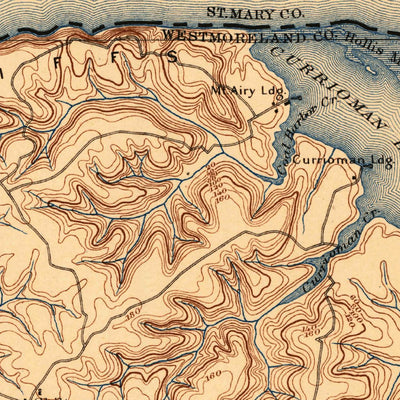 United States Geological Survey Wakefield, VA-MD (1895, 62500-Scale) digital map