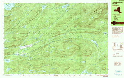 United States Geological Survey Wakely Mountain, NY (1990, 25000-Scale) digital map