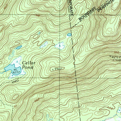 United States Geological Survey Wakely Mountain, NY (1997, 25000-Scale) digital map