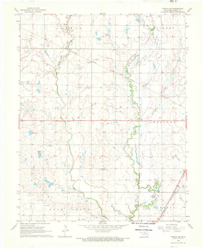 United States Geological Survey Wakita SE, OK (1968, 24000-Scale) digital map