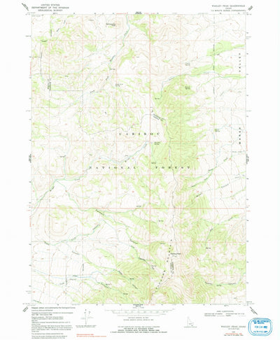 United States Geological Survey Wakley Peak, ID (1968, 24000-Scale) digital map