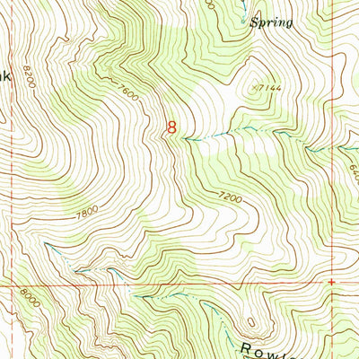United States Geological Survey Wakley Peak, ID (1968, 24000-Scale) digital map