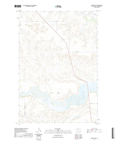 United States Geological Survey Wakpala NW, SD (2021, 24000-Scale) digital map