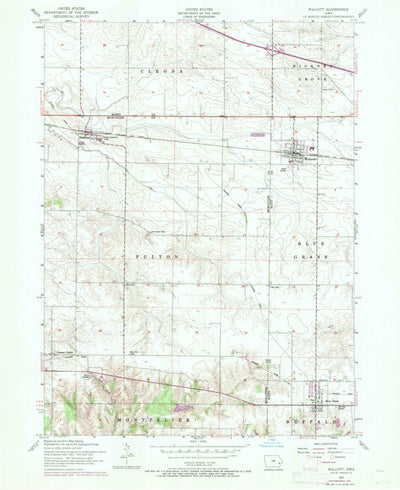 United States Geological Survey Walcott, IA (1953, 24000-Scale) digital map