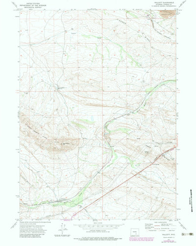 United States Geological Survey Walcott, WY (1971, 24000-Scale) digital map