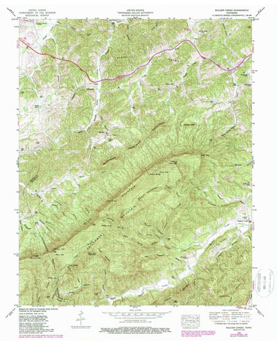 United States Geological Survey Walden Creek, TN (1953, 24000-Scale) digital map